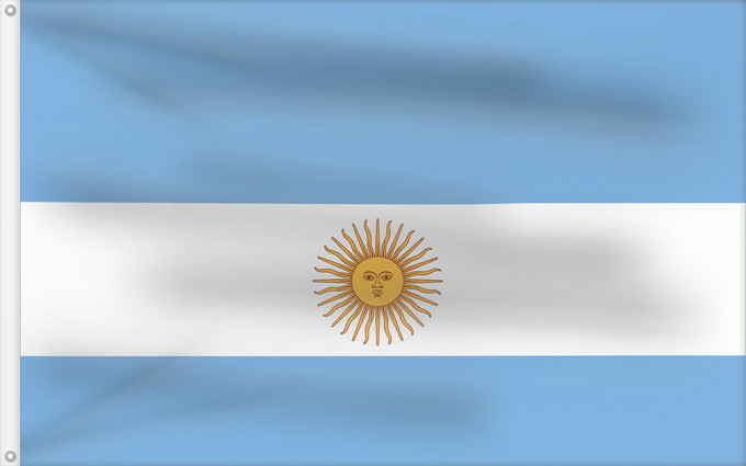 Flagge, mit zwei Metallösen und verstärktem Besatzband: De Marina Argentina  1818	Argentine navy	Marine argentine (1818)	Armada Argentina (1818)	Argentinische Marine (1818)	Marina argentina (1818)