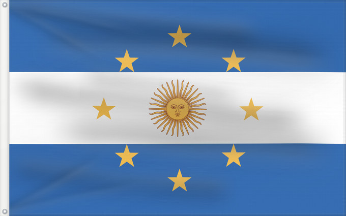 Drapeau, avec deux œillets métalliques et guindant renforcé : Navy Jack of Argentina 1818