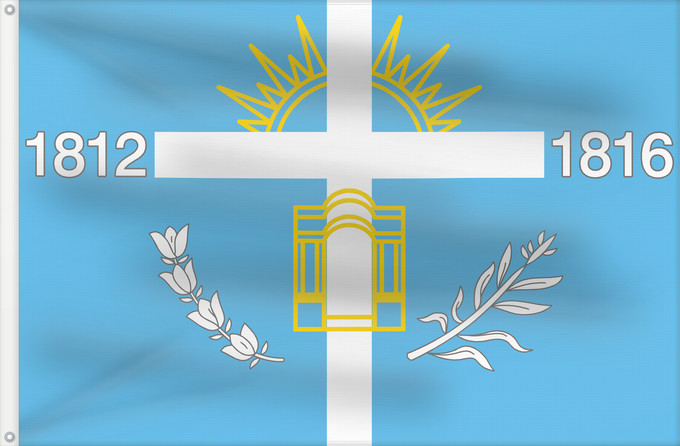 Drapeau, avec deux œillets métalliques et guindant renforcé : Provincia de Tucumán  1995-2008	Former flag of Tucuman province	Province de Tucumán (1995-2008)	Anterior bandera de la provincia de Tucumán	Provinz Tucumán (1995-2008)	Provincia di Tucumán (1995-2008)