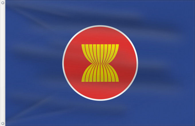 Drapeau, avec deux œillets métalliques et guindant renforcé : ASEAN