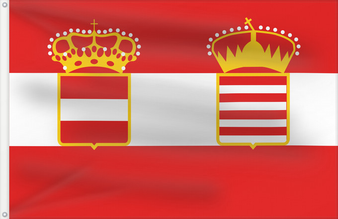 Bandera, con dos ojales metálicos y lado del asta reforzado: Naval Ensign of Austria Hungary 1918