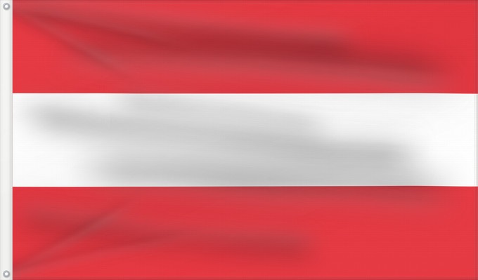 Bandera, con dos ojales metálicos y lado del asta reforzado: Austria	Austria with the red in the Austrian national colours which was official ordered within the Austrian Armed Forces  Bundesheer  in the characteristic  Pantone 032 C”  since May 2018 the Red is ordered in the characteristic  Pantone 186 C”	L Autrich