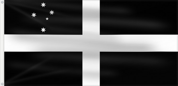 Flag, with two metal eyelets and reinforced hoist: Australian Cornish herritage