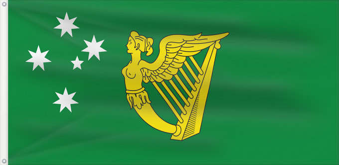 Bandera, con dos ojales metálicos y lado del asta reforzado: Australian Irish heritage