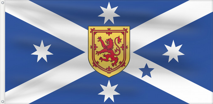 Flag, with two metal eyelets and reinforced hoist: Australian Scottish-heritage	Scottish Australian