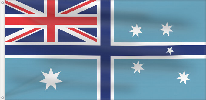 Flag, with two metal eyelets and reinforced hoist: Civil Air Ensign of Australia