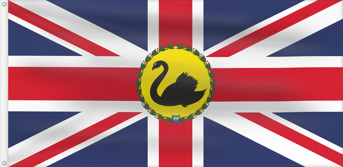 Flag, with two metal eyelets and reinforced hoist: Governor of Western Australia 1953-1988 Standard of the Governor of Western Australia 1953-1988