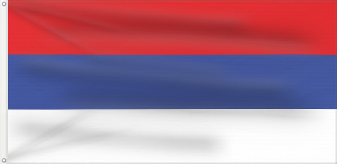 Bandera, con dos ojales metálicos y lado del asta reforzado: Republika Srpska	Serb Republic  not to be confused with the Republic of Serbia