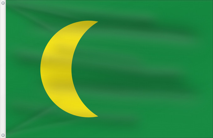 Drapeau, avec deux œillets métalliques et guindant renforcé : Mughal Empire	Sketch of a possible Flag of the Mughal Empire