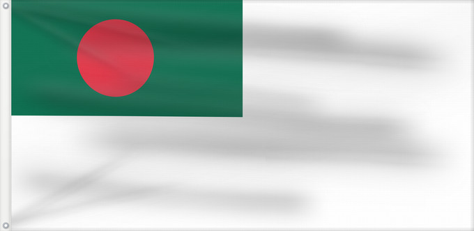 Drapeau, avec deux œillets métalliques et guindant renforcé : Naval Ensign of Bangladesh
