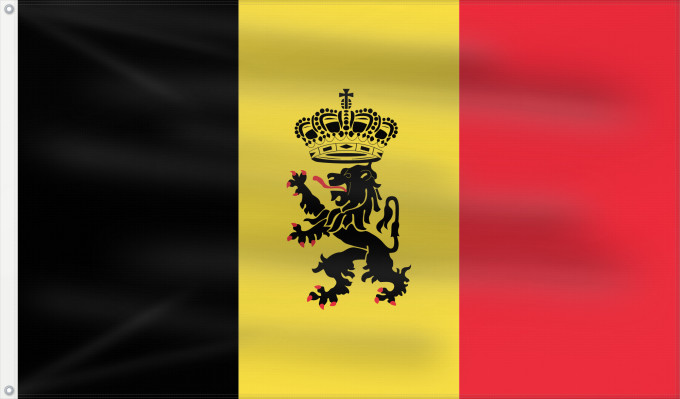 Drapeau, avec deux œillets métalliques et guindant renforcé : Belgium  civil	Belgium	Belgique	Bélgica	Belgien	Belgio