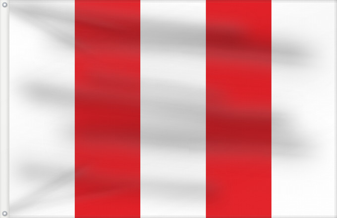 Bandera, con dos ojales metálicos y lado del asta reforzado: Écaussines Belgium