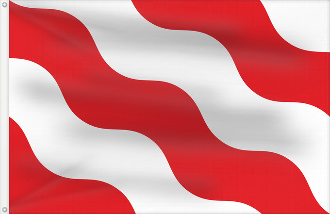 Bandera, con dos ojales metálicos y lado del asta reforzado: Antoing	Municipal flag of Antoing, Belgium