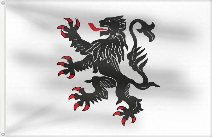 Drapeau, avec deux œillets métalliques et guindant renforcé : Binche	Belgian town of Binche