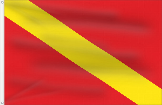 Bandera, con dos ojales metálicos y lado del asta reforzado: Boussu	Belgian commune of Boussu