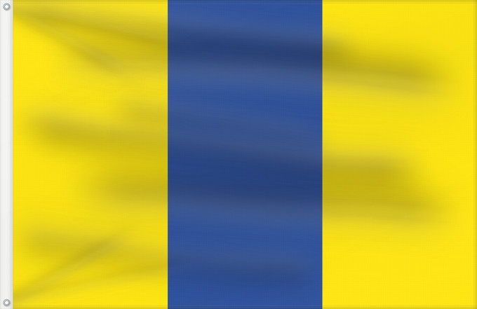 Bandera, con dos ojales metálicos y lado del asta reforzado: Dour Belgium