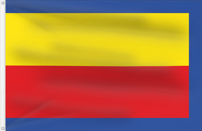 Drapeau, avec deux œillets métalliques et guindant renforcé : Huy	Belgian commune of Huy  Hoei