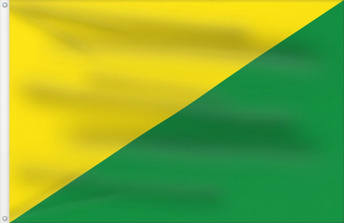 Bandera, con dos ojales metálicos y lado del asta reforzado: La Bruyère Belgian municipality La Bruyère