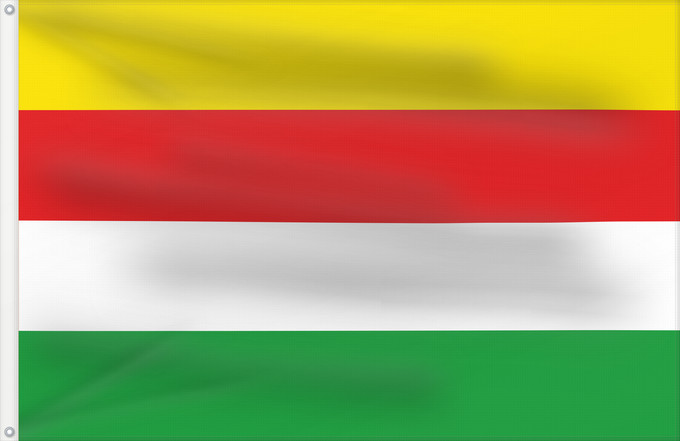 Flag, with two metal eyelets and reinforced hoist: Maaseik Belgian municipality Maaseik Belgischen Gemeinde Maaseik
