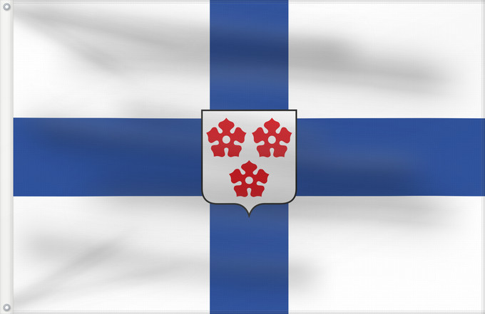 Bandera, con dos ojales metálicos y lado del asta reforzado: Wortegem-Petegem Municipal flag of Wortegem-Petegem, Belgium