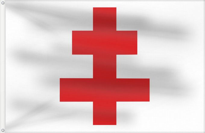Bandera, con dos ojales metálicos y lado del asta reforzado: Ypres	Belgian municipality Ypres  Dutch Ieper	Belgischen Gemeinde Ypern  Ypres, Ieper	Stad Ieper
