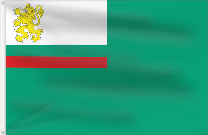 Flagge, mit zwei Metallösen und verstärktem Besatzband: Coastguard Ensign of Bulgaria