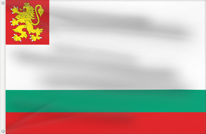 Flagge, mit zwei Metallösen und verstärktem Besatzband: Naval Ensign of Bulgaria