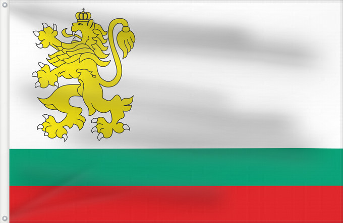 Flagge, mit zwei Metallösen und verstärktem Besatzband: Naval Ensign of Bulgaria 1991-2005