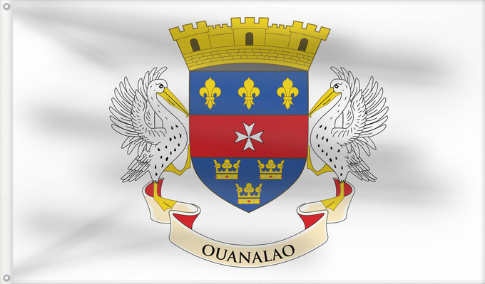 Bandera, con dos ojales metálicos y lado del asta reforzado: Saint Barthélemy