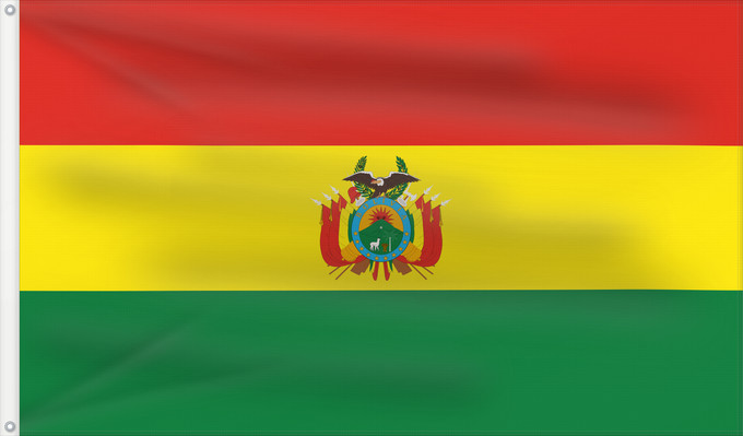 Drapeau, avec deux œillets métalliques et guindant renforcé : Bolivia Civil de la Bolivie Bolivien Bolivië Bolívia Boliwii Boliviens Bolivio Bolivian Wuliwiya wiphala Bolivije Drapea del Boliveye
