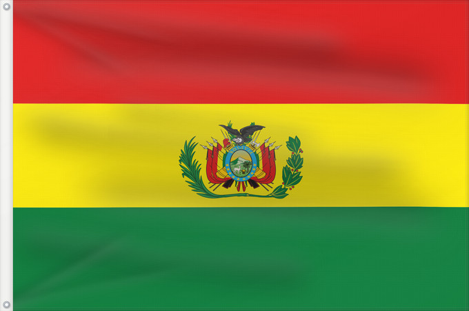 Bandera, con dos ojales metálicos y lado del asta reforzado: Bolivia military Bolivia, version for the Armed Forces of Bolivia Bolivie (militaire) Bolivia Bolivien (Militär) Bolivia (militare)