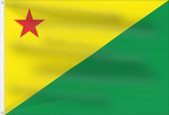 Flag, with two metal eyelets and reinforced hoist: Acre	Acre (state)	Acro	Acriana
