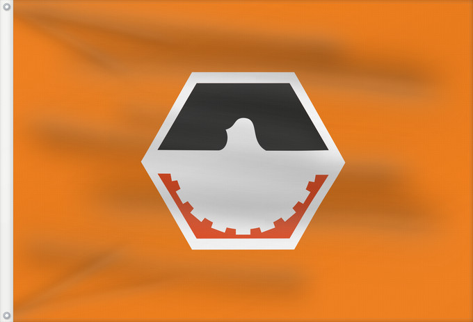 Flagge, mit zwei Metallösen und verstärktem Besatzband: Divinópolis Município de Divinópolis no Estado de Minas Gerais