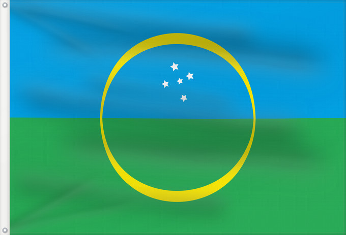 Bandera, con dos ojales metálicos y lado del asta reforzado: Goioere Parana Brasil	Goioerê