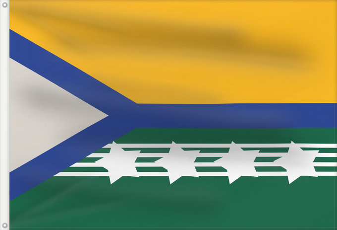 Bandera, con dos ojales metálicos y lado del asta reforzado: Rondonia pimenta bueno	Municipality of Pimenta Bueno in the State of Rondônia	Drapeau municipal de Pimenta Bueno (Brésil)	Bandera municipal de Pimenta Bueno (Brasil)	Gemeindeflagge Pimenta Bueno (Brasilien)	Bandiera municipale di Pimenta Bueno (Brasile)	M