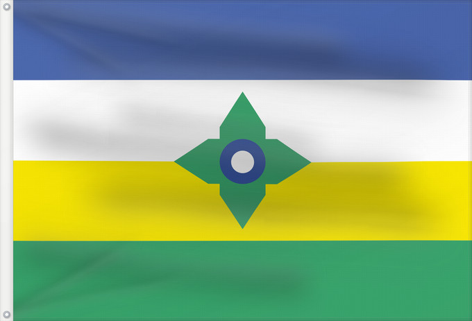 Flagge, mit zwei Metallösen und verstärktem Besatzband: Rondonia vilhena	Municipality of Vilhena in the State of Rondônia	Vilhena