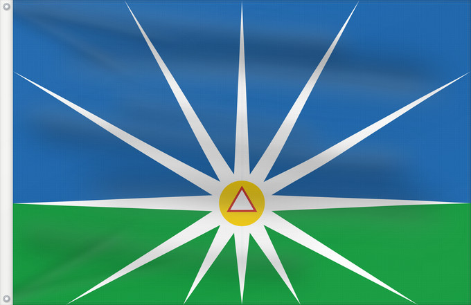 Bandera, con dos ojales metálicos y lado del asta reforzado: Uberlândia	Minas Gerais  Uberlândia city, Brazil	Município de Uberlândia no Estado de Minas Gerais