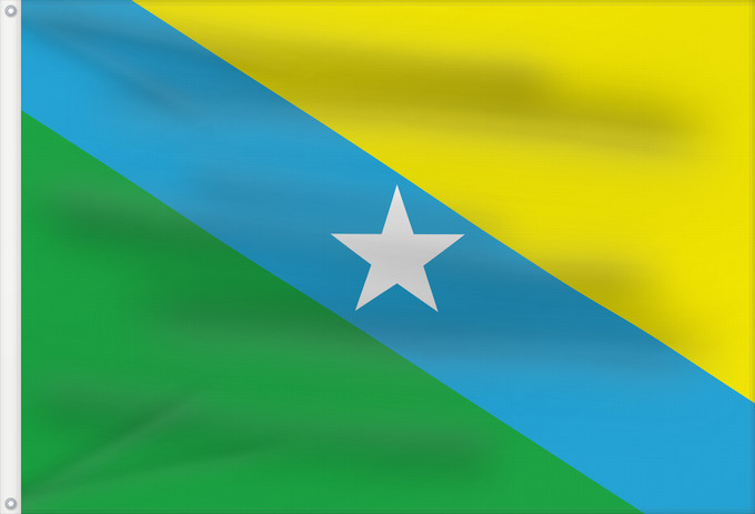 Flag, with two metal eyelets and reinforced hoist: Urupá Municipality of Urupá in the State of Rondônia Município de Urupá no Estado de Rondônia