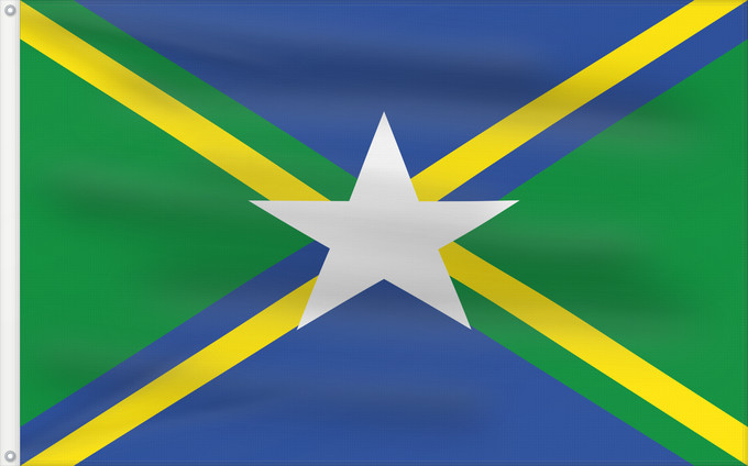 Flagge, mit zwei Metallösen und verstärktem Besatzband: Vale do Anari City of Vale do Anari, Rondônia, Brazil