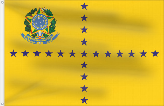 Bandera, con dos ojales metálicos y lado del asta reforzado: Vice President of Brazil	Vice-President of Brazil	Vice-président du Brésil	Vicepresidente de Brasil	Vizepräsident von Brasilien	Vicepresidente del Brasile	Vice-presidente do Brasil