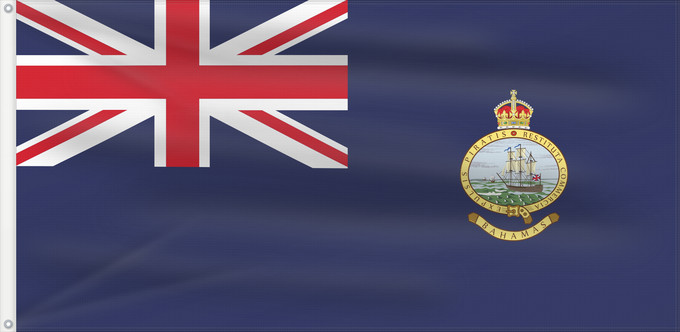 Flagge, mit zwei Metallösen und verstärktem Besatzband: Bahamas (1964-1973)
