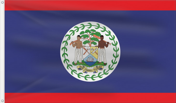 Drapeau, avec deux œillets métalliques et guindant renforcé : Belize	Belice	Banniel Belize	Belizen	Belizae	Флаг Белиза	Belizeja	Belizes	Quốc kỳ Belize