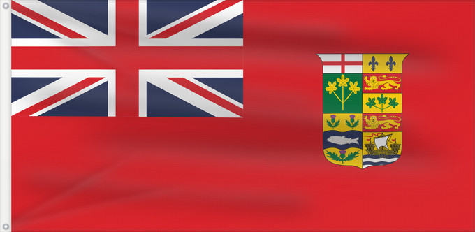 Drapeau, avec deux œillets métalliques et guindant renforcé : Canada 1868 Red
