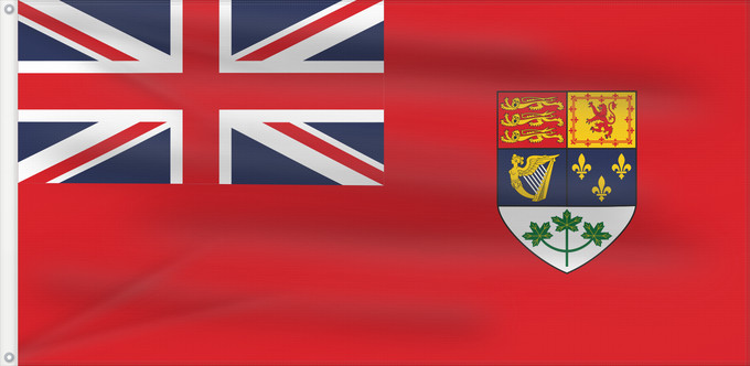 Drapeau, avec deux œillets métalliques et guindant renforcé : Canada 1921