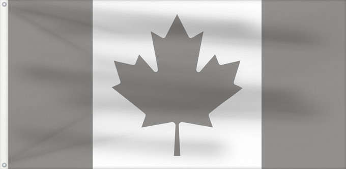 Drapeau, avec deux œillets métalliques et guindant renforcé : CanadaFlagBW	National Flag of Canada