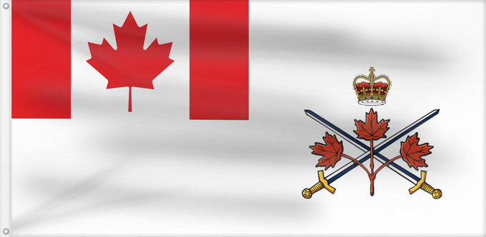 Drapeau, avec deux œillets métalliques et guindant renforcé : Canadian Army (2013–2016)