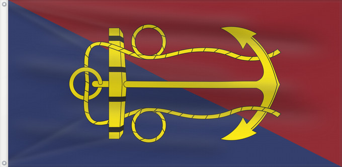 Drapeau, avec deux œillets métalliques et guindant renforcé : Canadian Navy Board	Conseil de la Marine canadienne	Junta de la Marina Canadiense	Marinevorstand der kanadischen Marine	Consiglio della Marina Canadese