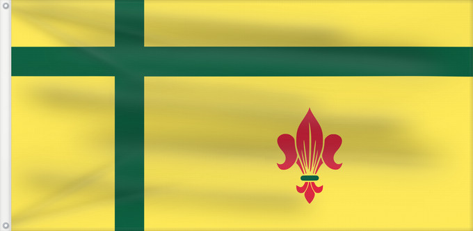 Drapeau, avec deux œillets métalliques et guindant renforcé : Fransaskois