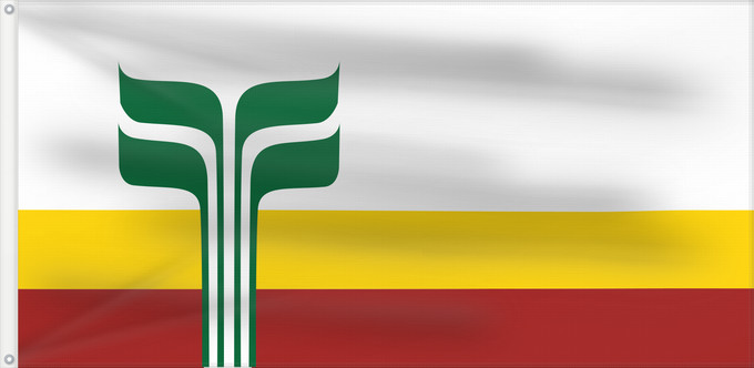 Flag, with two metal eyelets and reinforced hoist: Franco-Manitobains