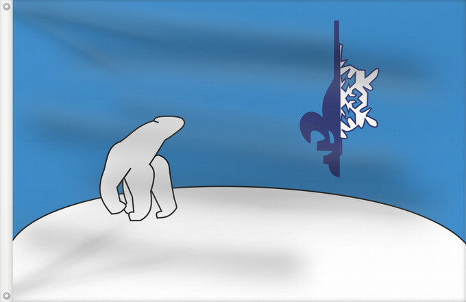 Drapeau, avec deux œillets métalliques et guindant renforcé : FrancoTenois